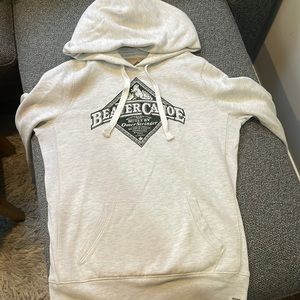 Beaver Canoe Algonquin Heather Grey Hoodie Sweatshirt (Small)